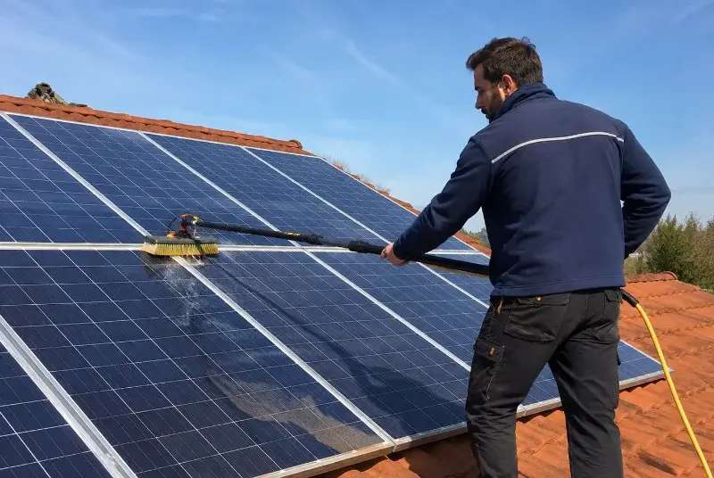 Nettoyage et entretien de panneaux solaires au Pouget