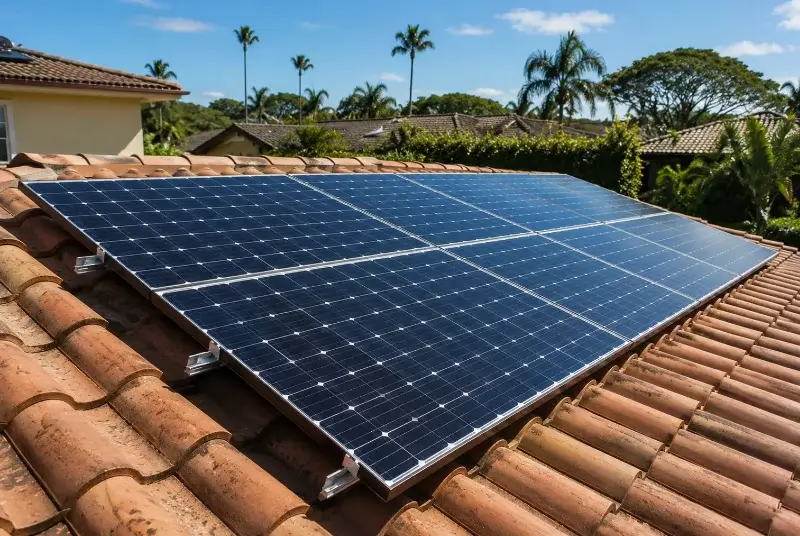 Installation de panneaux solaires au Pouget